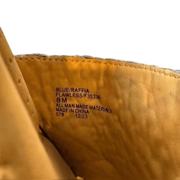 NWOT Cliffs by White Mountain Women's Flawless Slide Sandal in Blue Raffia Size - Picture 9 of 9